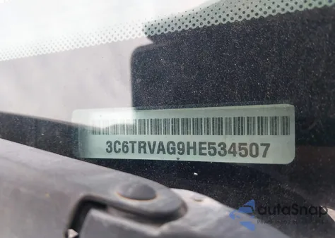 2017 Ram Promaster 1500 Low Roof 136 Wb z USA, uszkodzony, nr VIN 3C6TRVAG9HE534507